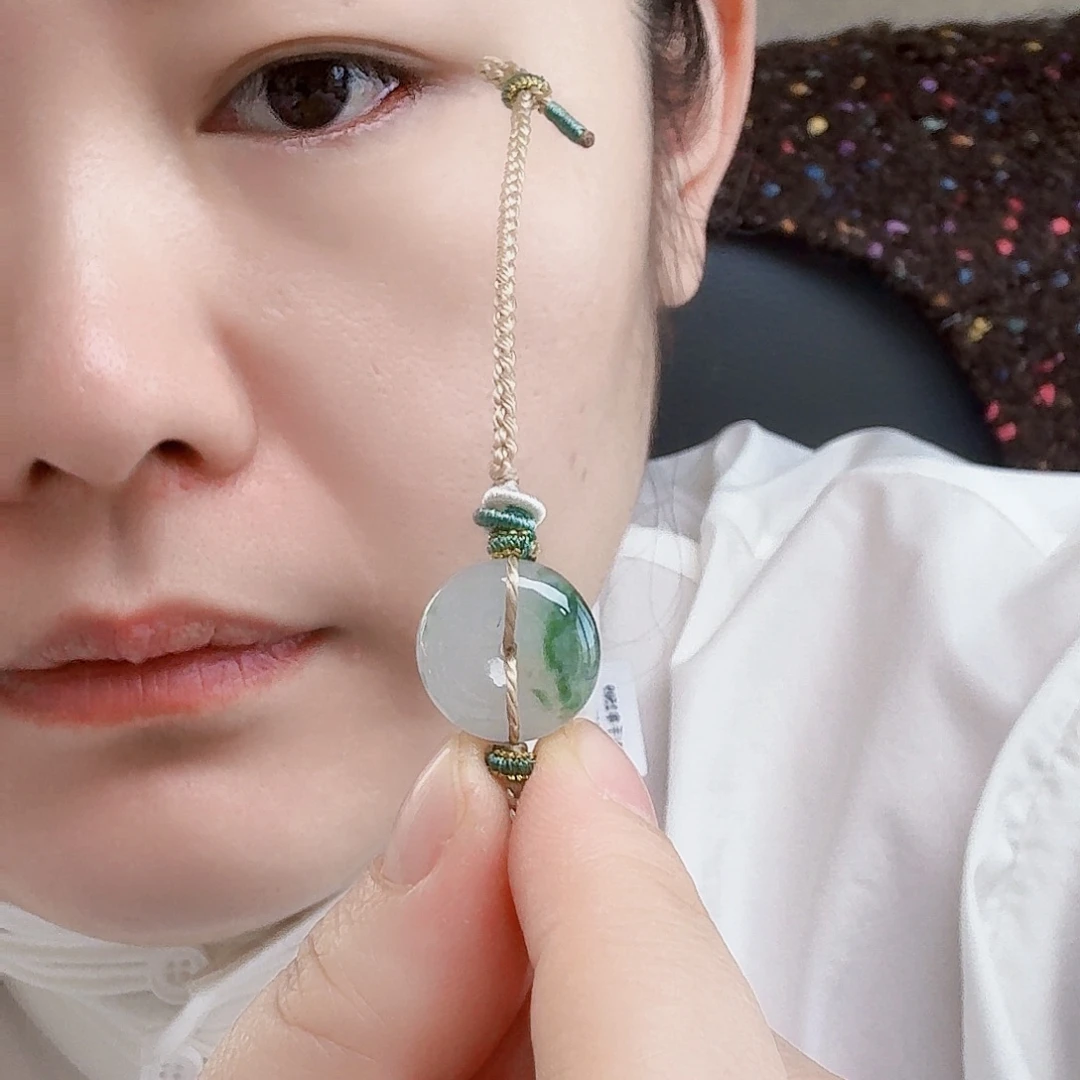 翡翠未镶嵌颈饰翡翠平安扣花