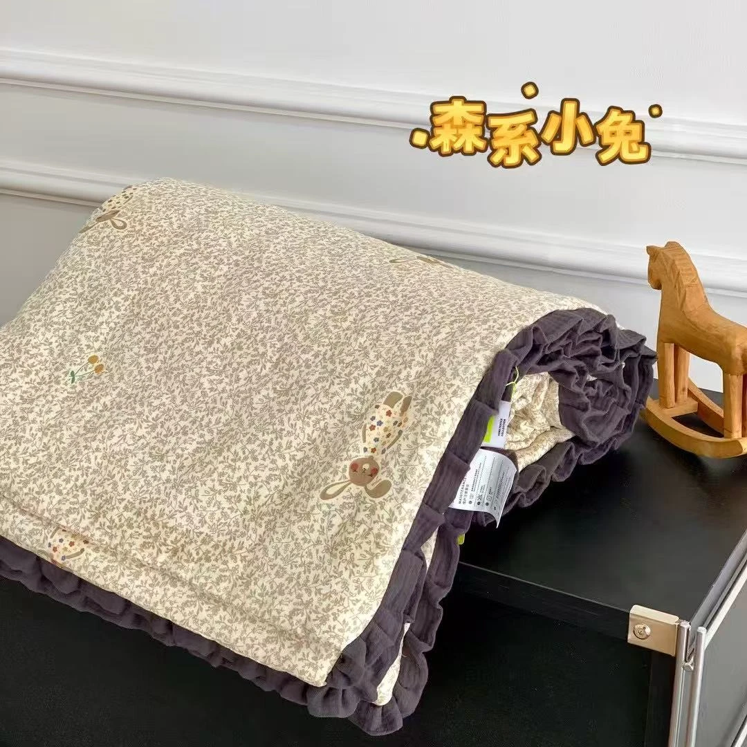 大静静家A类印花双层纱夏被夏凉被