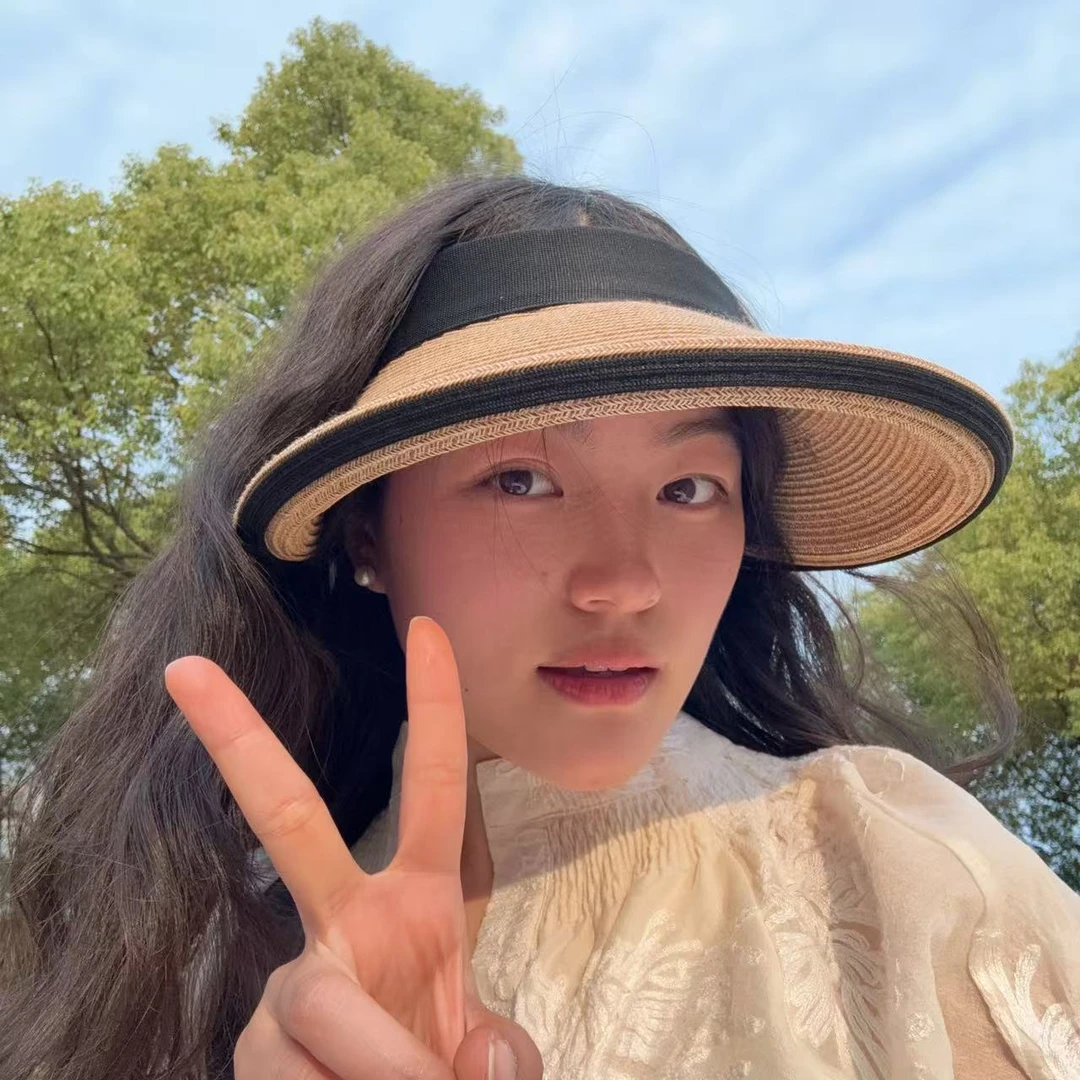 【帽子婷好】设计师款空顶夏季防紫外线防晒帽