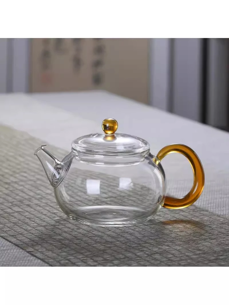 日式泡茶壶小号200ml功夫茶具一人用单人绿茶玻璃壶耐热单壶家用