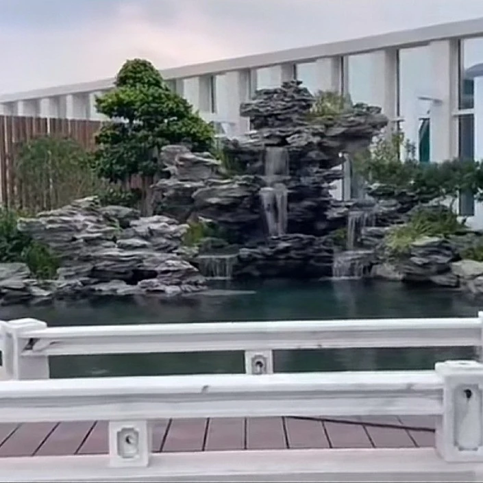 假山设计制作园林造景鱼池瀑布假山石材天然原石造景
