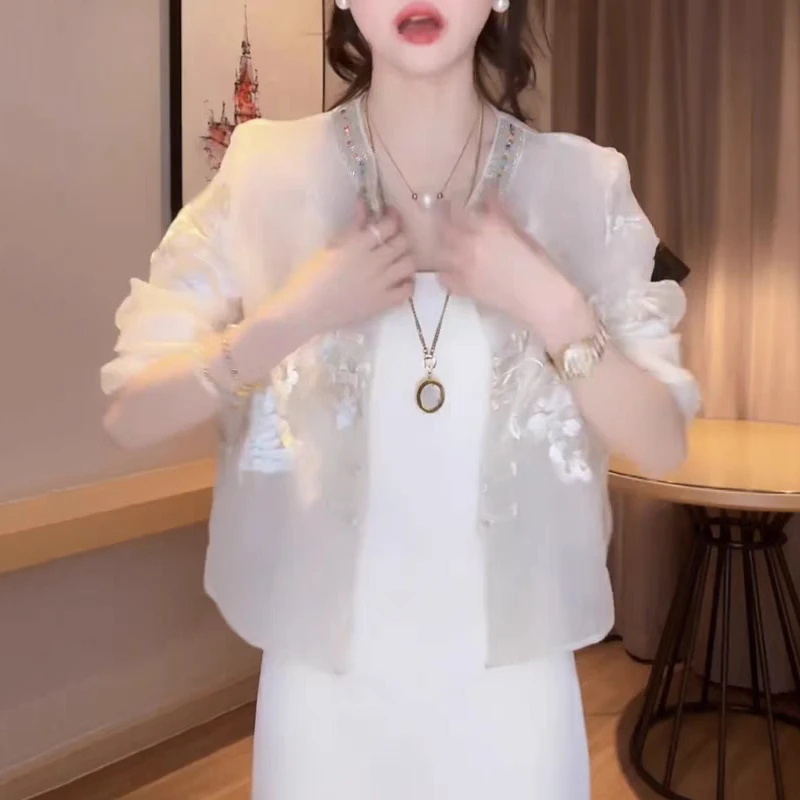 妈妈装新中式轻国风外套女春秋新款2025复古别致盘扣气质时尚上衣