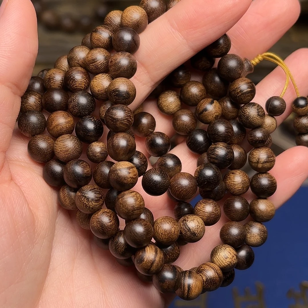 沉香手串越南芽庄黄棋楠瘤疤0.8×108