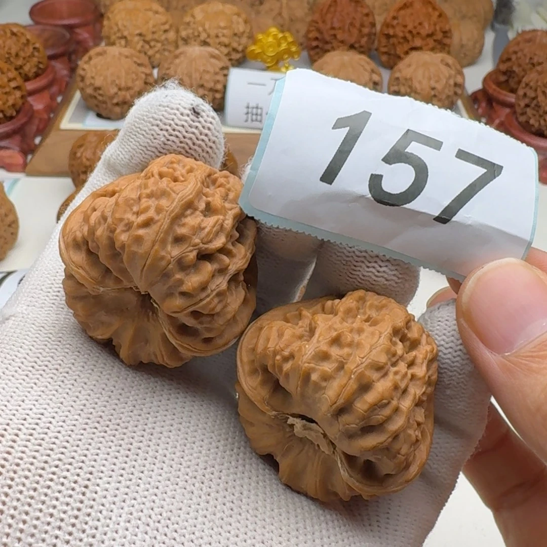 文玩核桃把件 凹底 38 全品