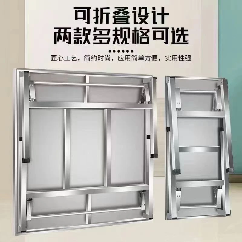 不锈钢折叠桌子餐桌家用宿舍出租房烧烤夜市摆地摊吃饭便携小方桌