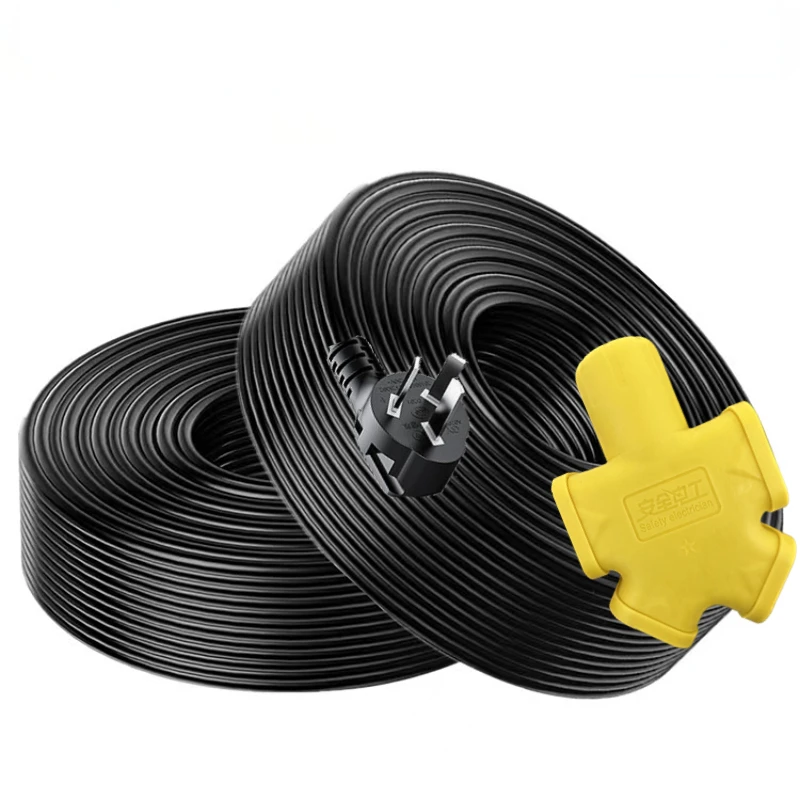 10带插座黑色的线地拖插