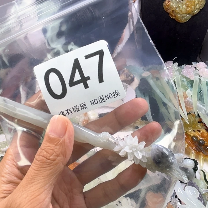 未镶嵌岫玉发饰小*