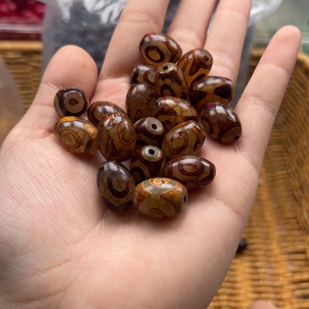 【闪购商品】白玉菩提吊坠z/16 5颗三眼天珠瑕疵