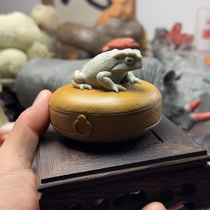 东北石松花石摆件