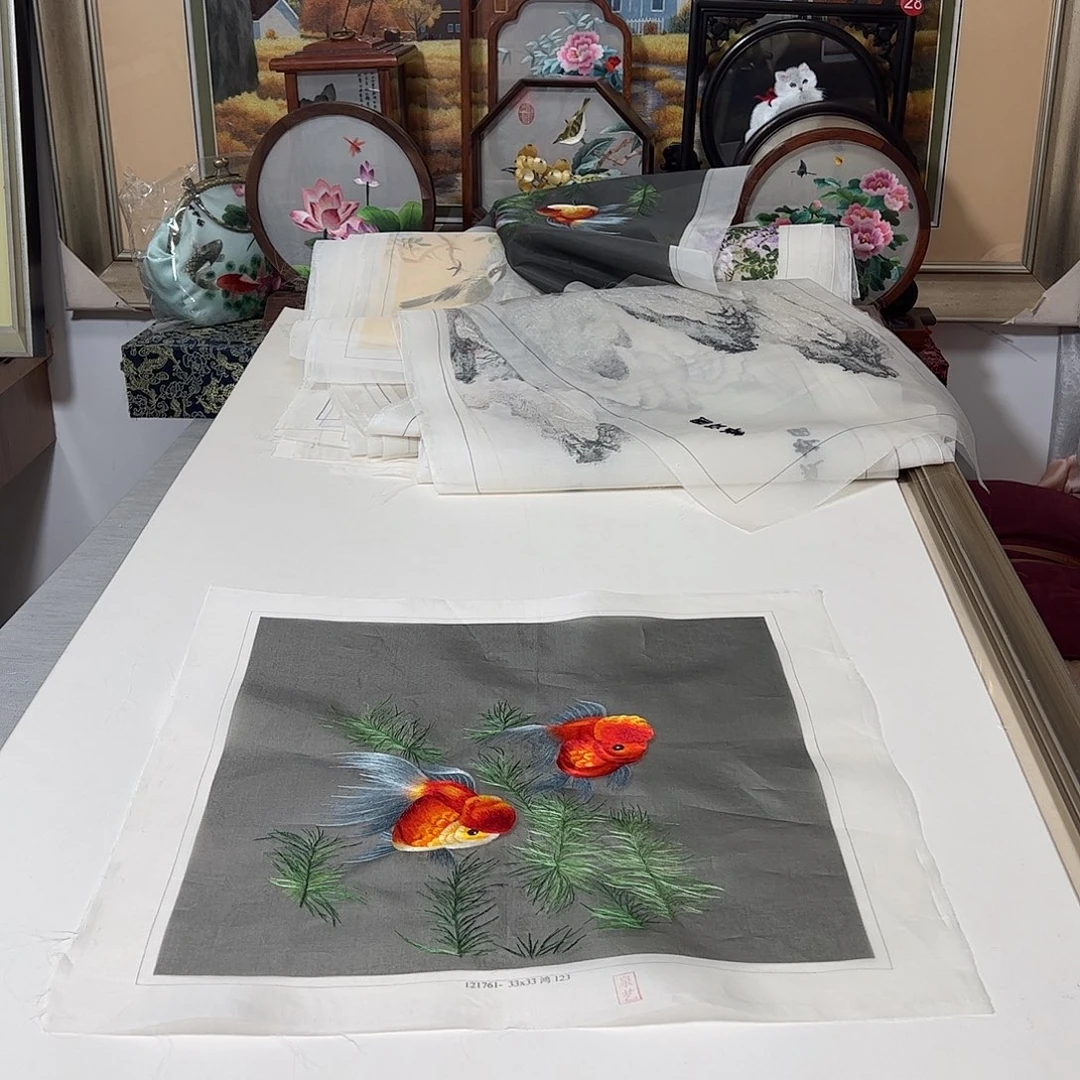刺绣纯手工刺绣画