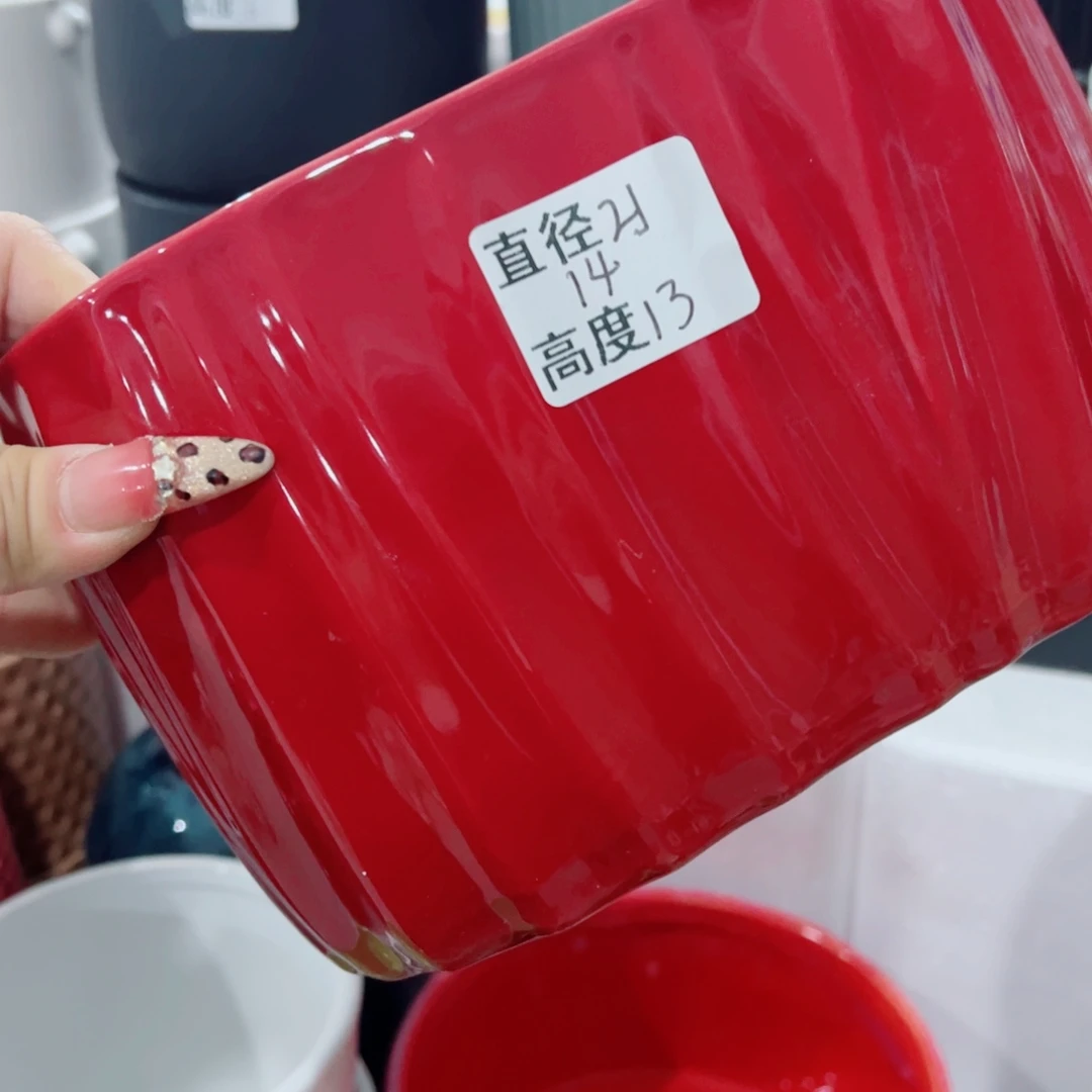 有孔，陶瓷花盆满10米包邮发货