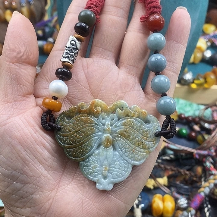 翡翠未镶嵌项链项链