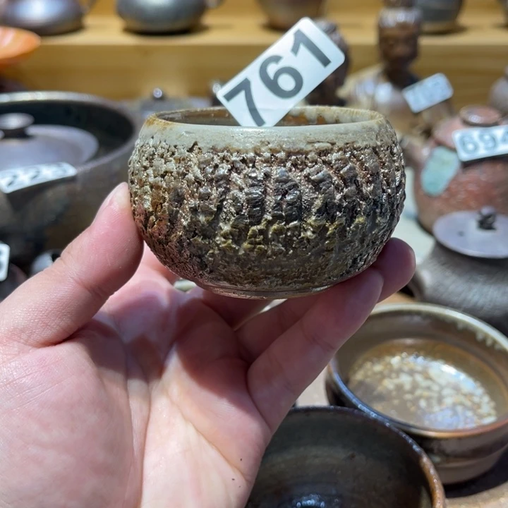 手工制作柴烧茶杯微瑕761