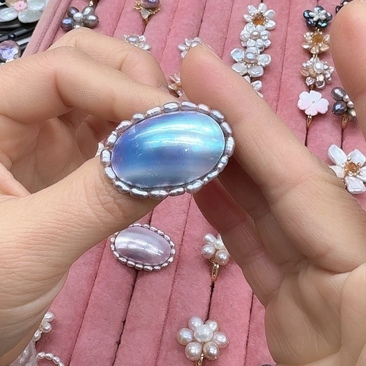 淡水珍珠珍珠银S925镶嵌