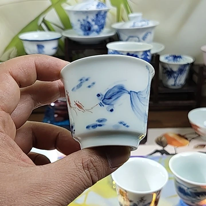 景德镇手绘陶瓷茶具杯子