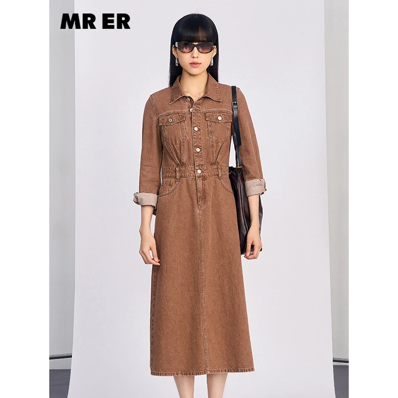 【小余专属】复古风收腰长袖连衣裙R4C91822