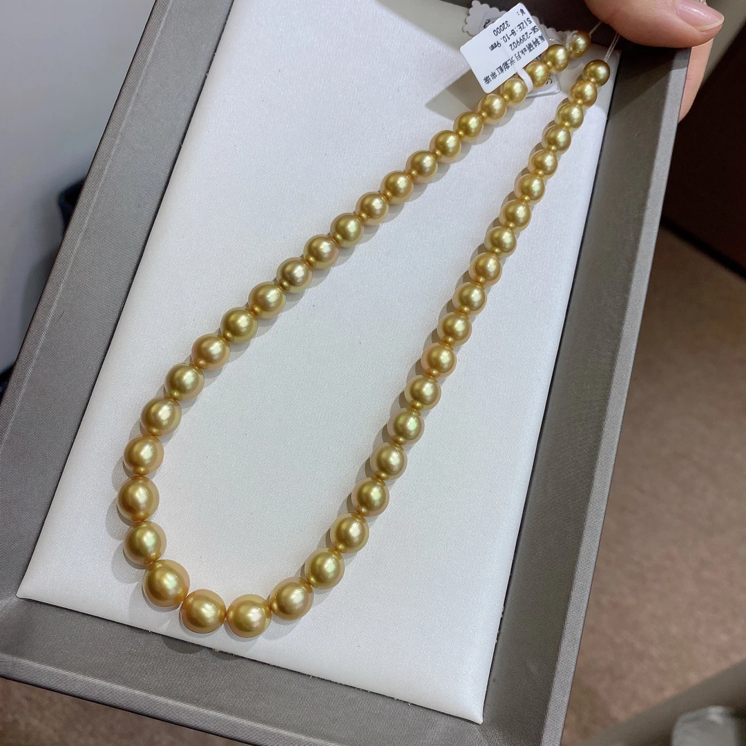 8-10.9mm真科研sk浓金月光彩虹对称系夏日小金豆串珠