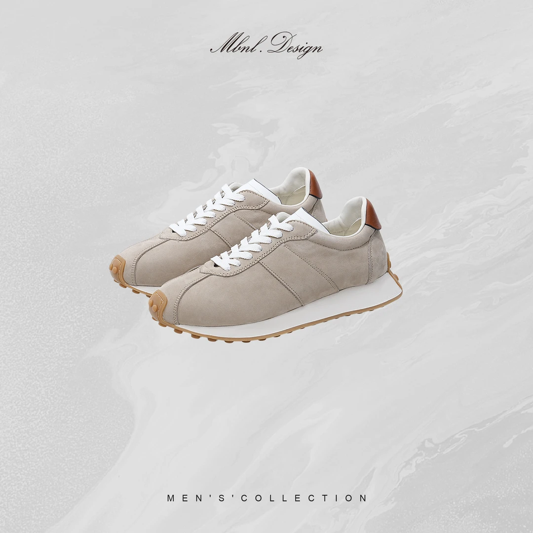 MBNL-F「磨砂牛皮」秦磊男装运动跑步休闲厚底阿甘鞋LL-WXZ9002