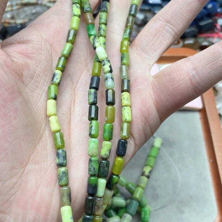 玛瑙/玉髓合金珠宝半成品一条4x8mm澳洲玉桶珠