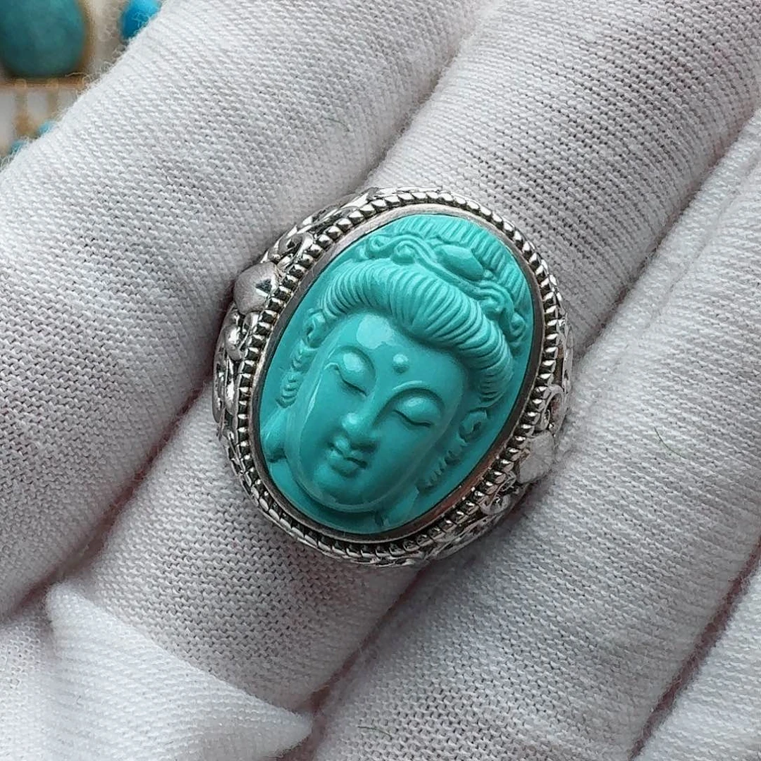 绿松石银S925镶嵌配饰