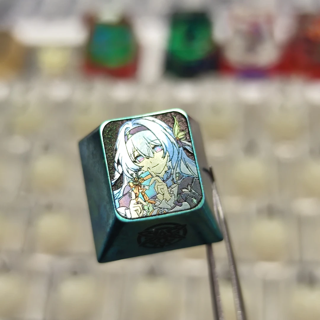 流萤 钛合金键帽1U R4高度冰晶