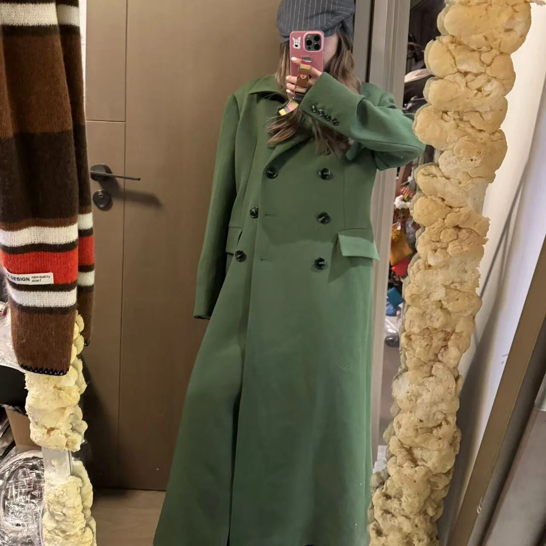 走秀款双排法式风衣