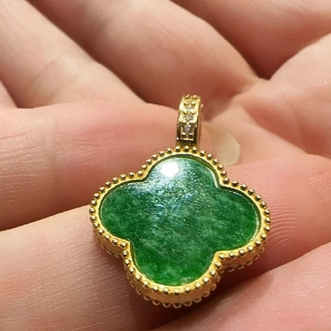 翡翠银S925镶嵌吊坠(不含链)