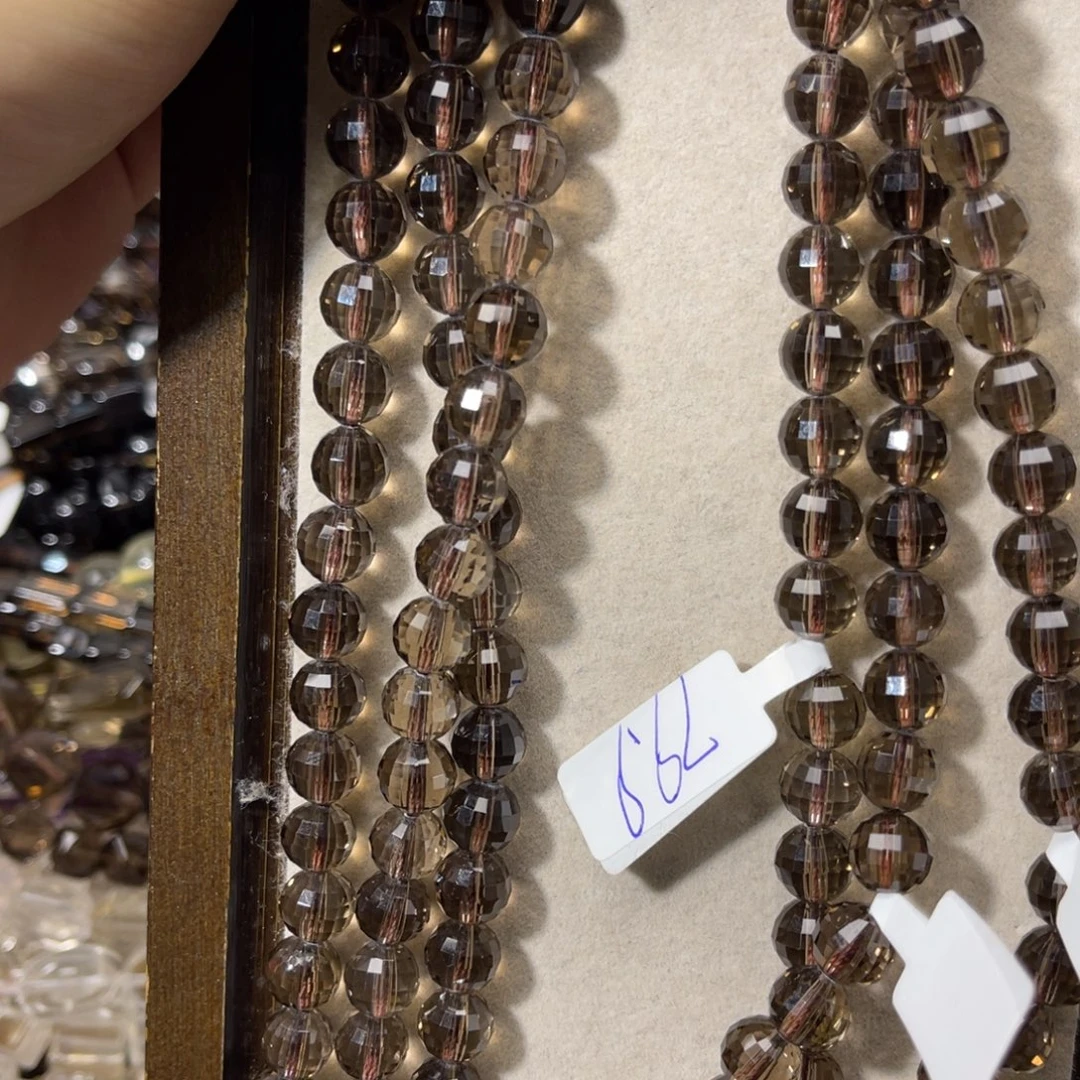 手链烟晶银S925镶嵌k8.7净体茶晶