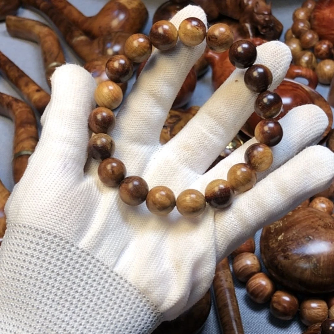 【闪购商品】木麻梨疙瘩火琉璃手把件