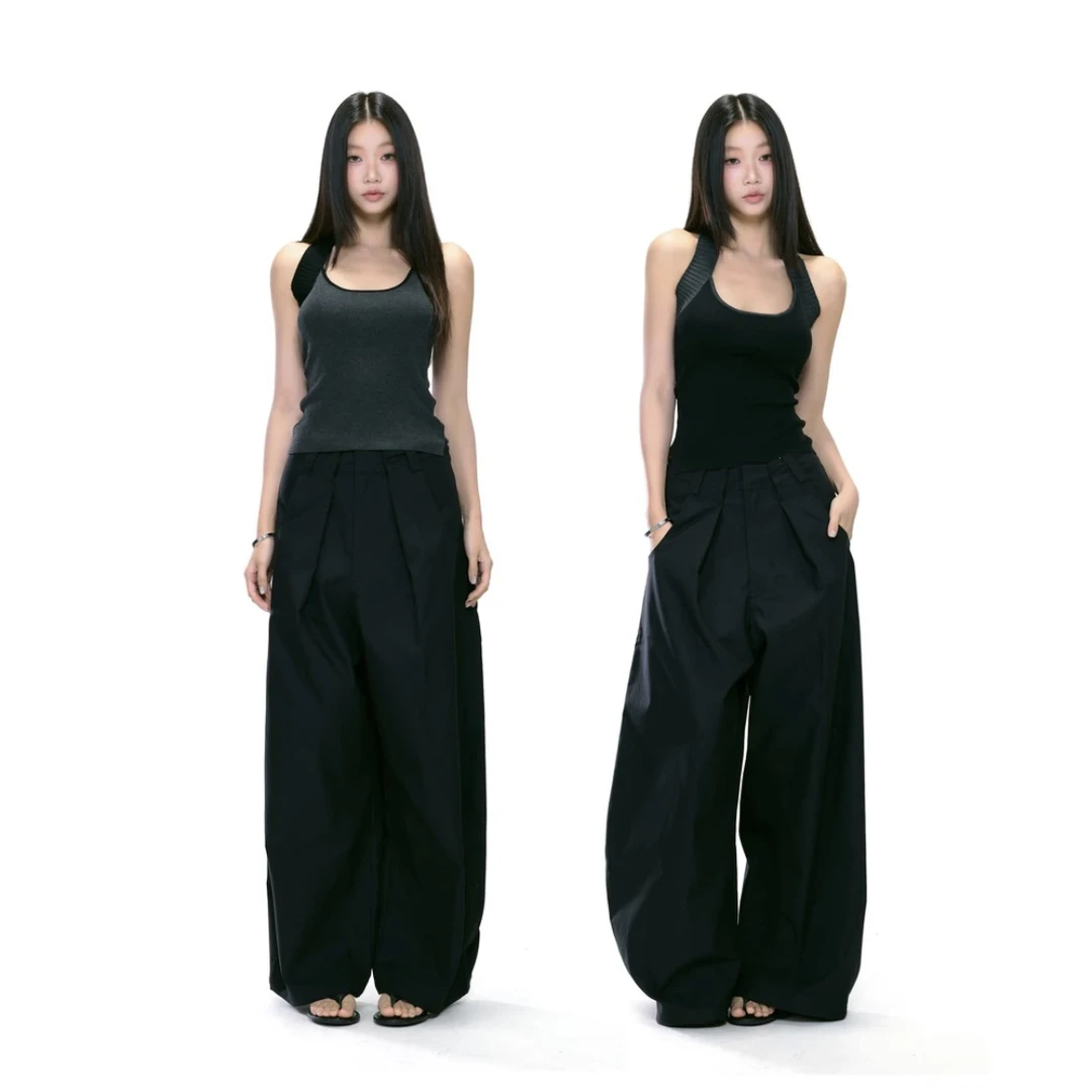 MEIDU 简约信号 挂脖修身显瘦辣妹露肩吊带外穿短款2523549