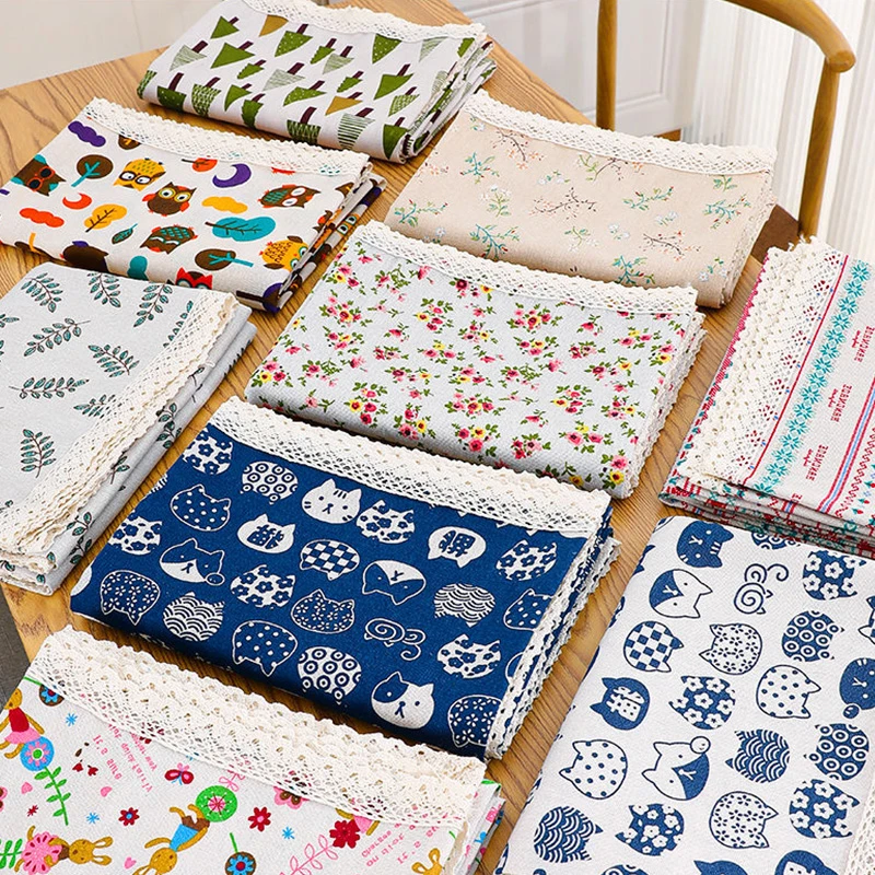 棉麻ins风防尘花边桌布卡通可爱盖布书桌垫茶几餐桌长方形台布