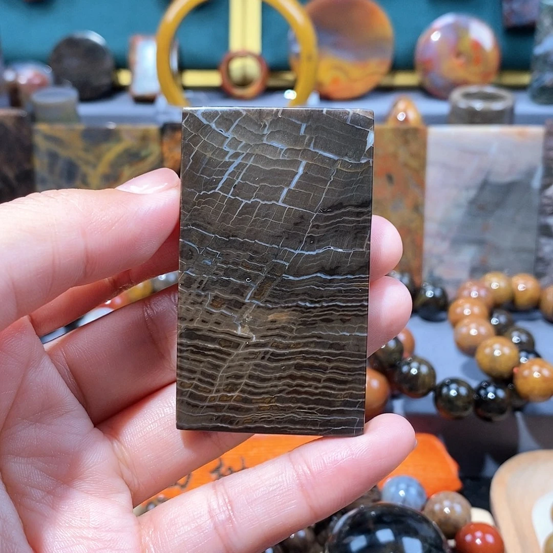 硅化玉天然北票硅化玉牌子未镶嵌