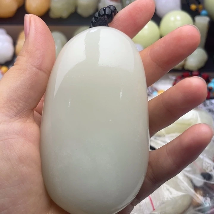 石材天然古青石手把件