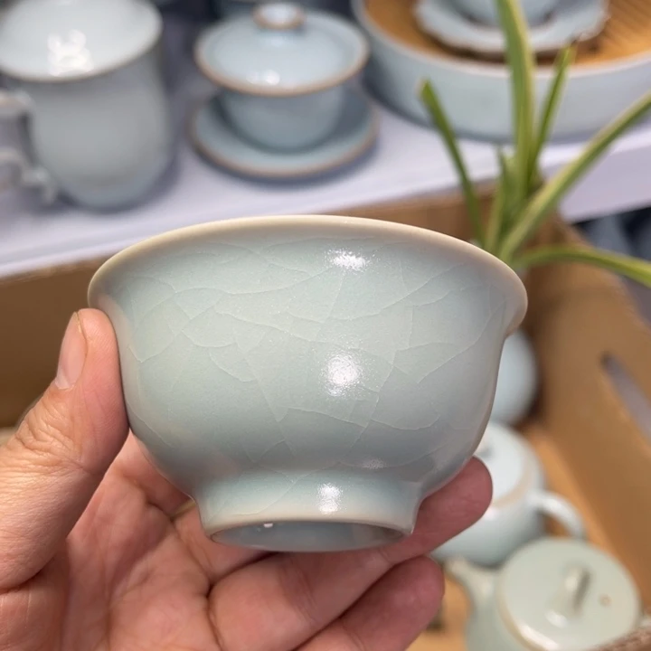 张***笔汝州原矿原釉微瑕杯杯