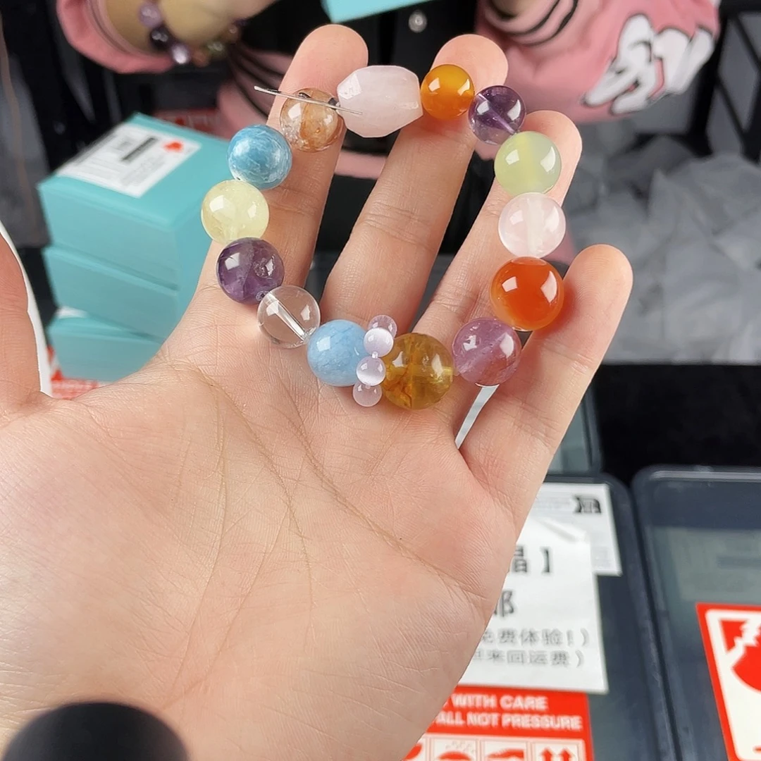 水晶手链银S925镶嵌
