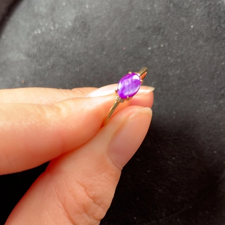 18K金镶嵌苏纪石（舒俱来）戒指