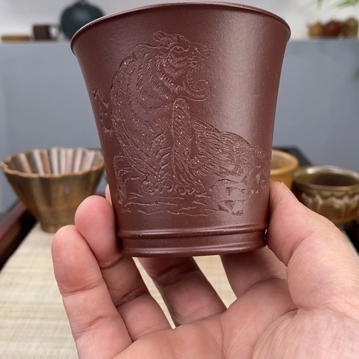 紫砂茶杯宜兴紫砂主人杯