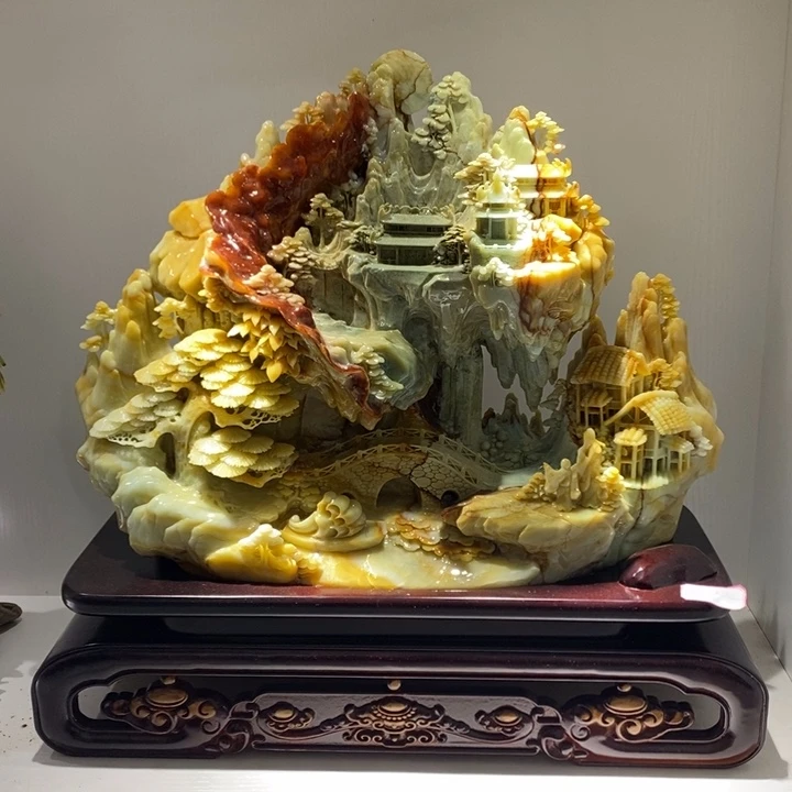 未镶嵌蛇纹石玉(覆膜)珠宝奇石