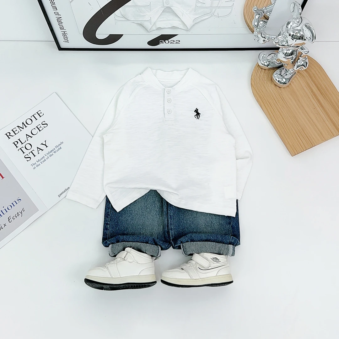 男童长袖T恤2025新款秋装儿童春秋打底衫 ABQ25995Z 悠悠童话童装