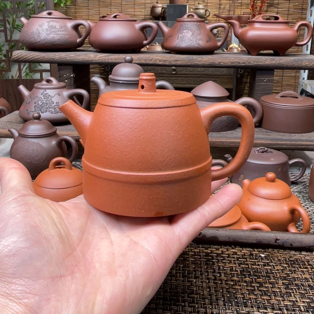 紫砂茶壶宜兴原矿紫砂手工制170