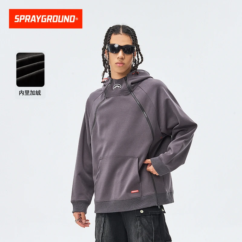 【加绒款】SPRAYGROUND鲨鱼嘴加绒宇航领连帽卫衣冬季JM WE043304