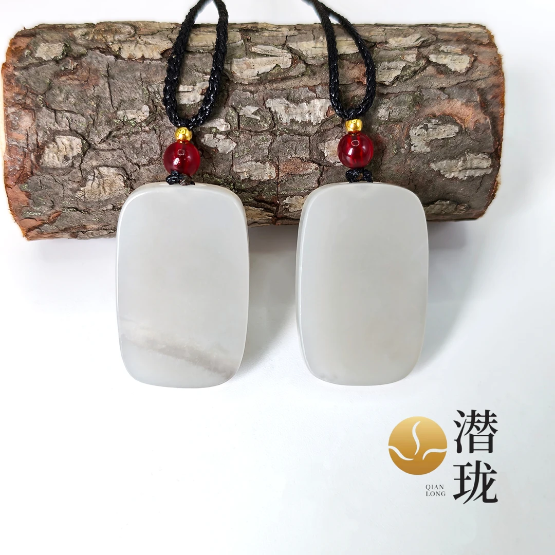 【潜珑】WX-8017和田玉笔墨丹青冰胶山水牌36×23多样性拍一发一