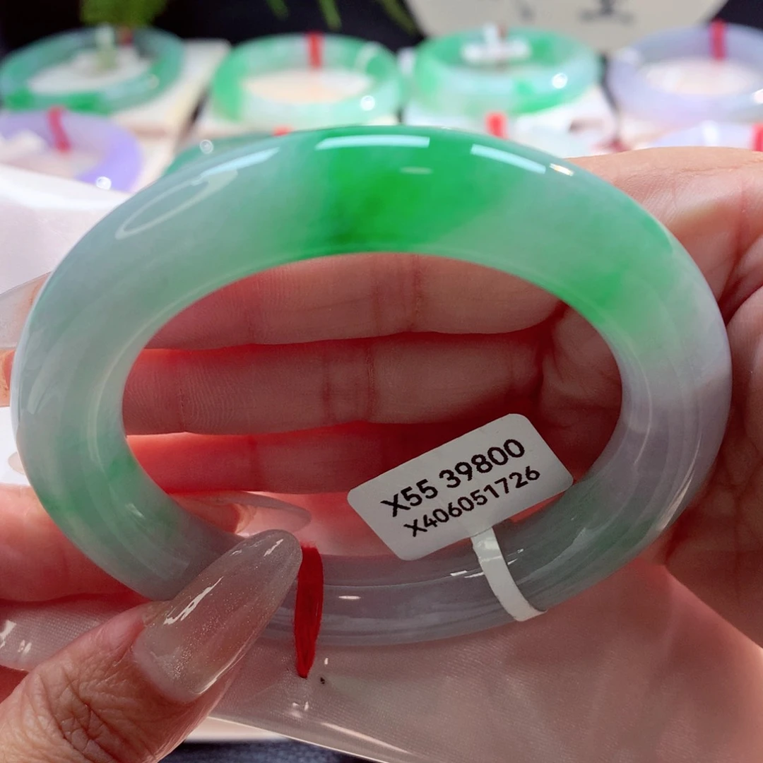 未镶嵌手镯翡翠55圆条（60号）