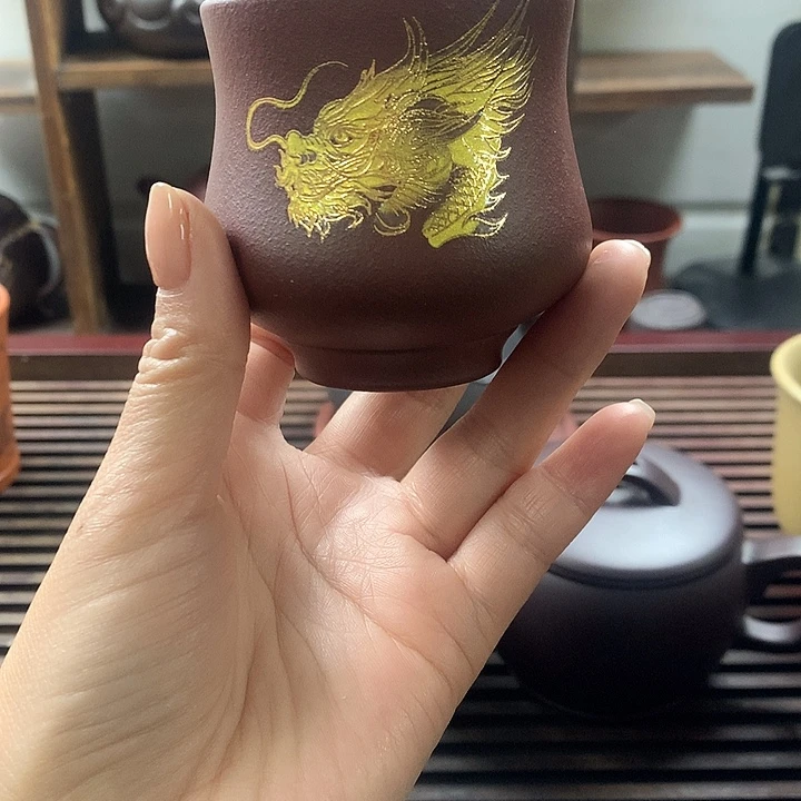茶杯紫砂底槽清主人杯150c