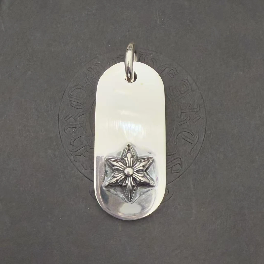 吊坠925银 ChromeHearts银六芒星中军牌