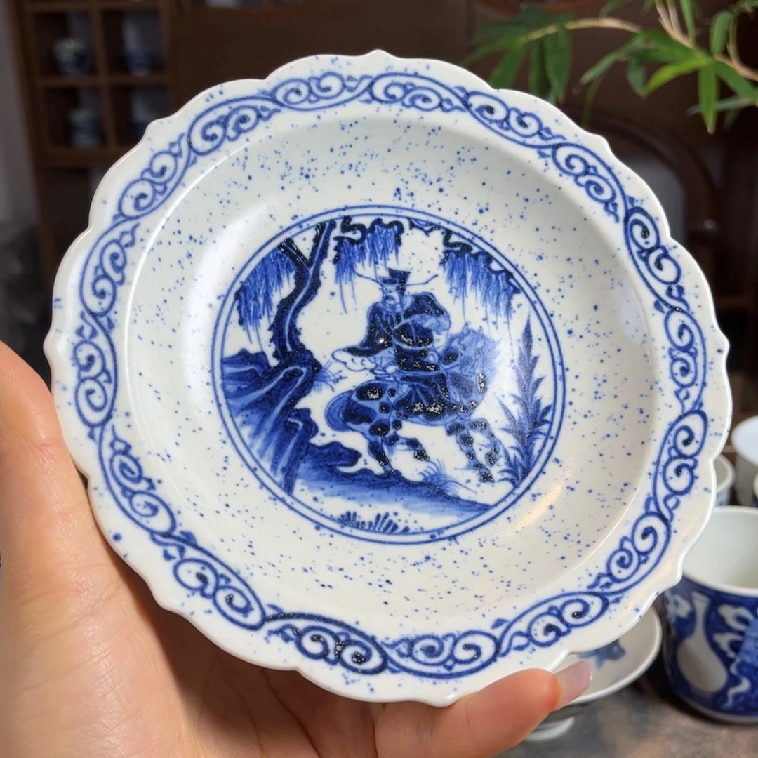 ?****?元青花人物壶承全手绘原矿釉烧制微瑕