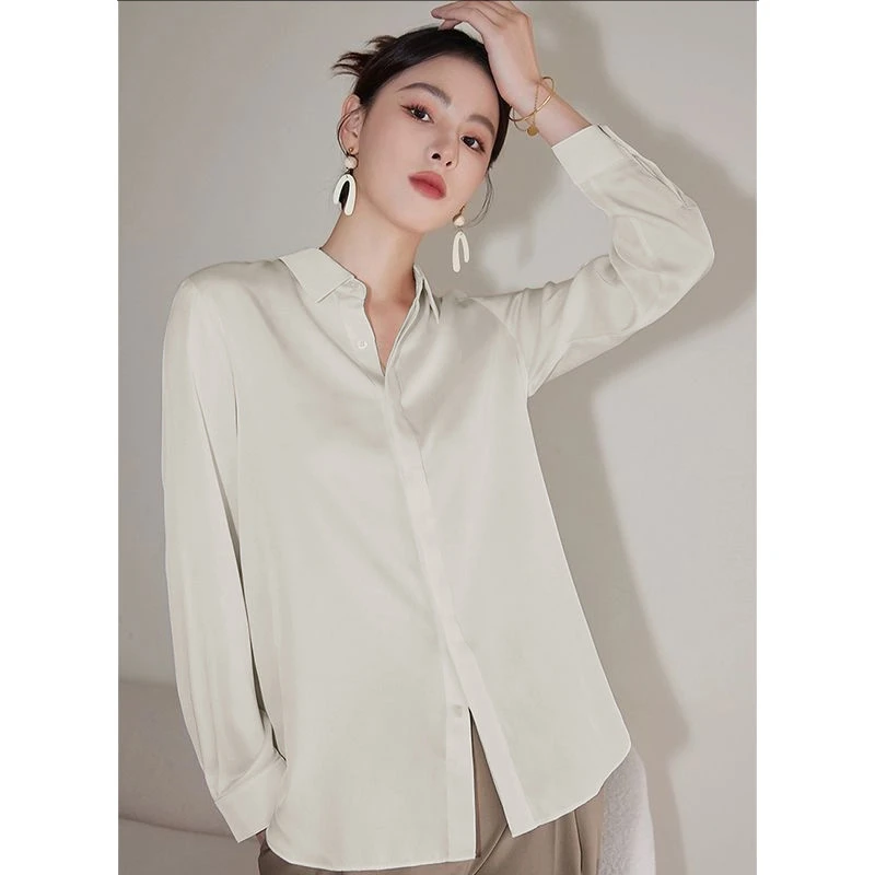 缎面透气凉爽衬衫正肩通勤防晒上衣女 PX2-260