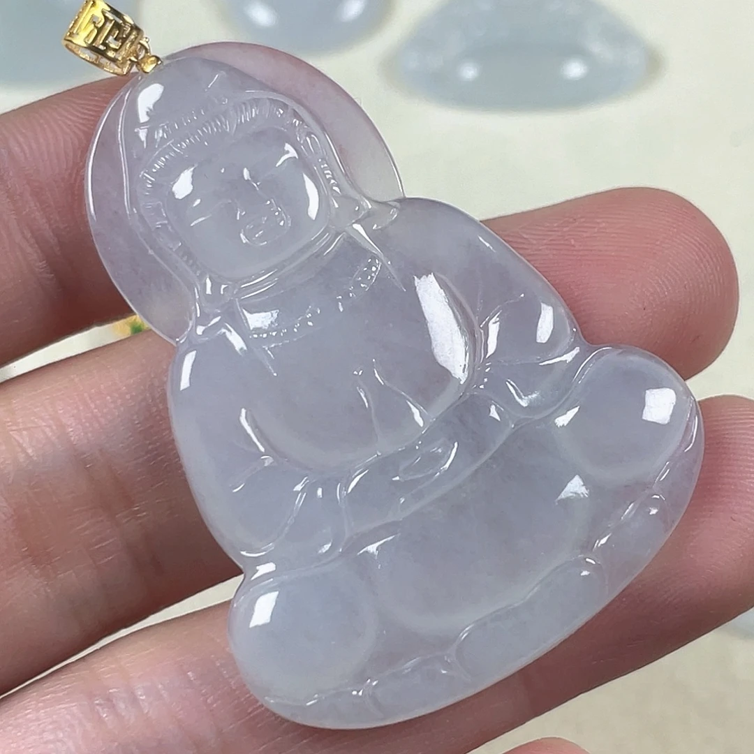 翡翠未镶嵌颈饰天然翡翠Ａ货镶嵌观音