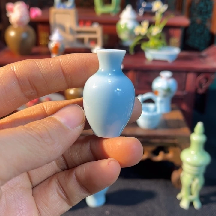 摆件微陶老王迷你花瓶