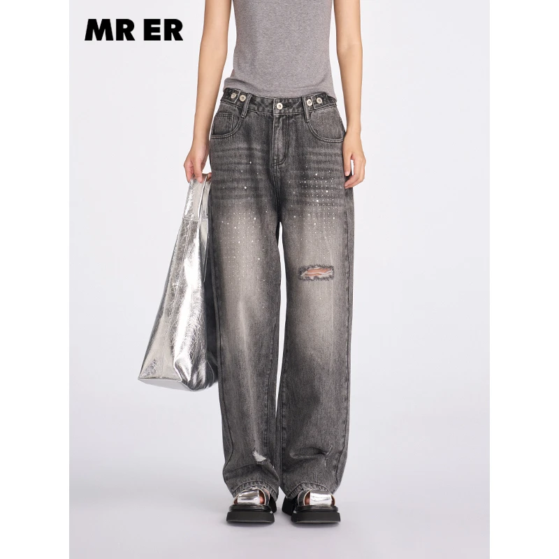 【达人专属】高腰水洗宽松牛仔裤R5A72422